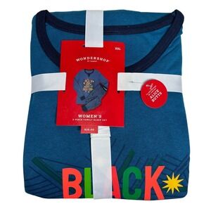 New Wondershop at Target Women Blue XXL 2 Piece Family Sleep Set Alice Butts Art